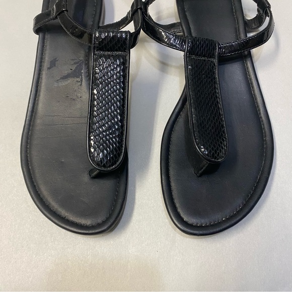 Cole Haan Women’s Sandals Shoes Size 9B Leather Patent Strappy Flats NWOT - Picture 4 of 13